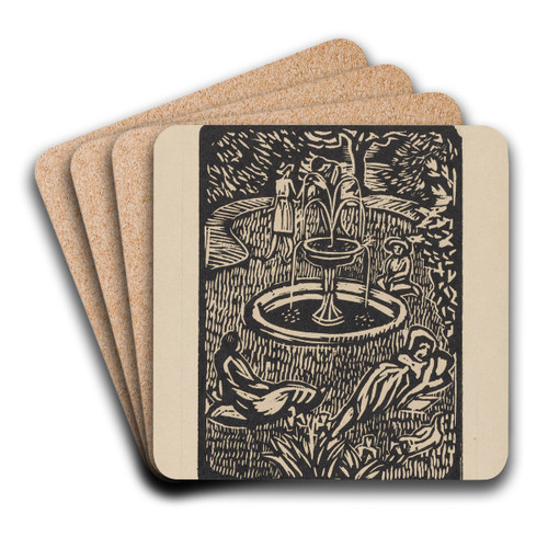 The London Garden by Roger Fry Art Drink Coaster set The London Garden by Roger Fry Art Drink Coaster set