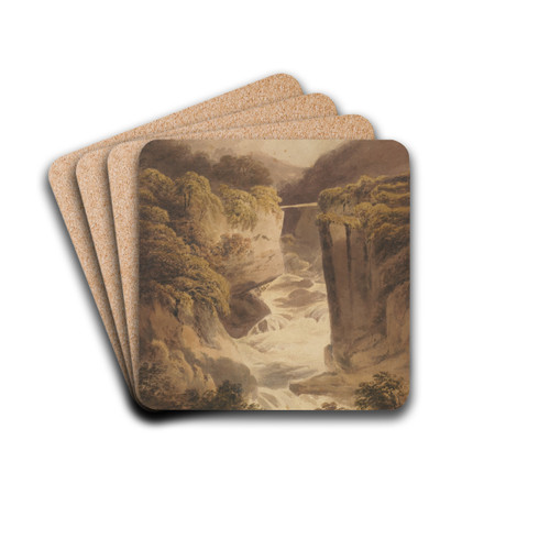 Mountain torrent by Francis Nicholson Drink Coasters - set of 4 Mountain torrent by Francis Nicholson Drink Coasters - set of 4