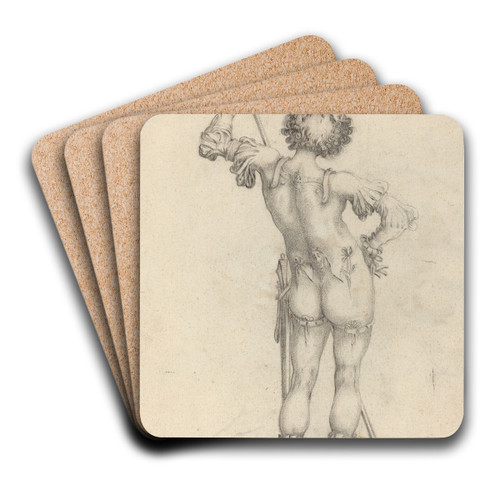 Standing Figure (recto) by After Jacques Bellange Art Drink Coaster set