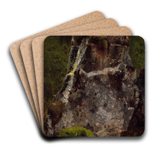 Study of a Rock by August Cappelen Art Drink Coaster set