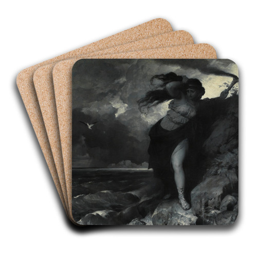 Hero and Leander by Ferdinand Keller Art Drink Coaster set