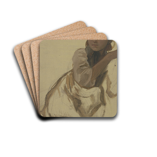 Little farmgirl. by Jakob Becker Drink Coasters - set of 4