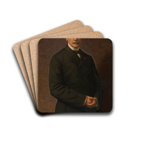 Self Portrait by Godfried Guffens Drink Coasters - set of 4 Self Portrait by Godfried Guffens Drink Coasters - set of 4