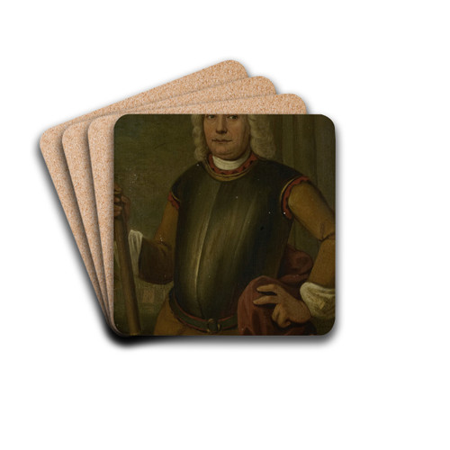 Portrait of Johannes Thedens, Governor-General of the Dutch East India Company by Jacobus Oliphant Drink Coasters - set of 4 Portrait of Johannes Thedens, Governor-General of the Dutch East India Company by Jacobus Oliphant Drink Coasters - set of 4