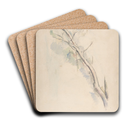 Study of a tree by Paul Czanne Art Drink Coaster set Study of a tree by Paul Czanne Art Drink Coaster set