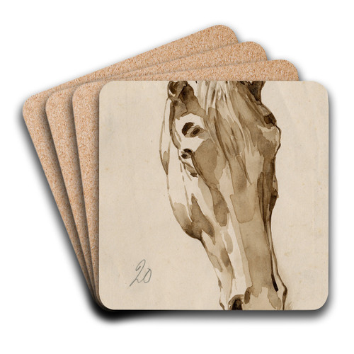 Head of a horse by Floris Verster Art Drink Coaster set Head of a horse by Floris Verster Art Drink Coaster set