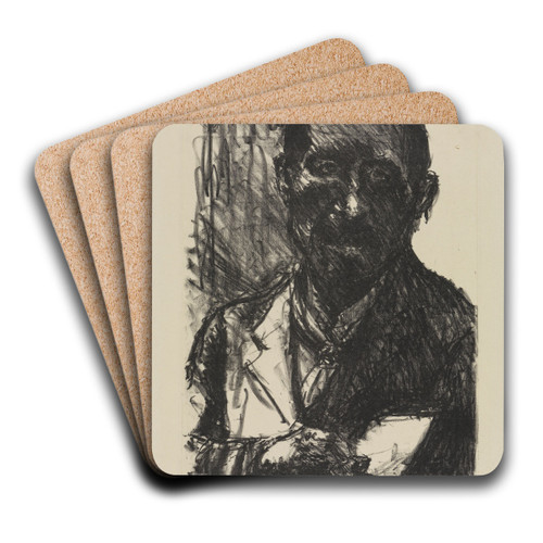 Selbstbildnis by Lovis Corinth Art Drink Coaster set