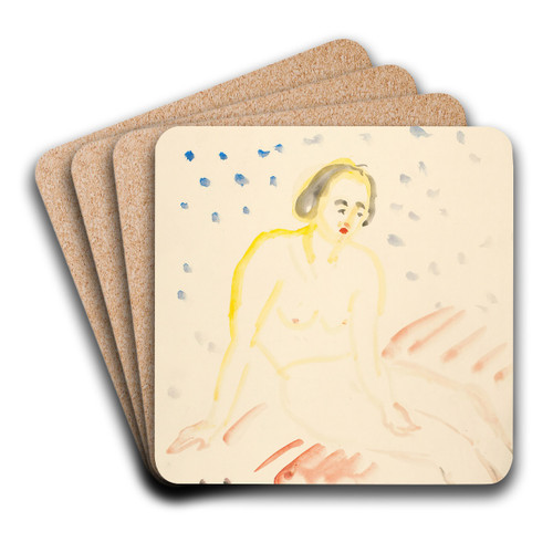 Sittende akt by Edvard Munch Art Drink Coaster set