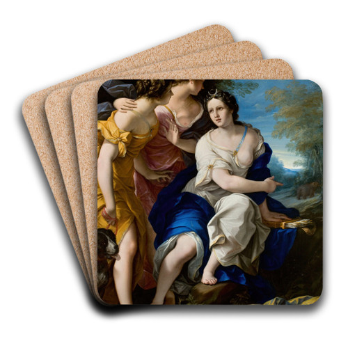 Diana with nymphs by Felice Torelli Art Drink Coaster set