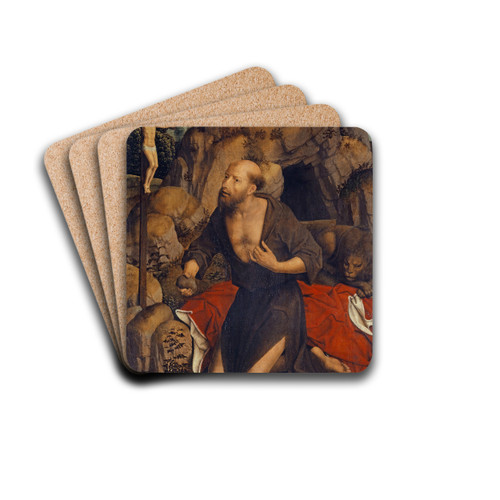 The Penitence of Saint Jerome by Hans Memling Drink Coasters - set of 4