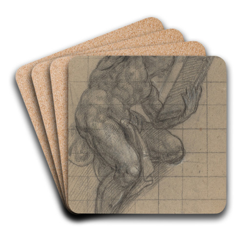 Study for a Prophet by Lattanzio Gambara Art Drink Coaster set