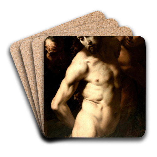 The Flagellation by Daniele Crespi Art Drink Coaster set The Flagellation by Daniele Crespi Art Drink Coaster set