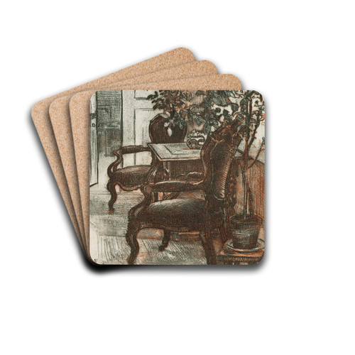 Interior of Suviranta by Eero Jrnefelt Art Drink Coaster set