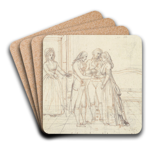 Parental joys by Daniel Nikolaus Chodowiecki Art Drink Coaster set Parental joys by Daniel Nikolaus Chodowiecki Art Drink Coaster set