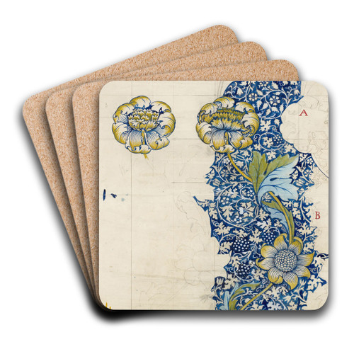 Kennet by William Morris Art Drink Coaster set