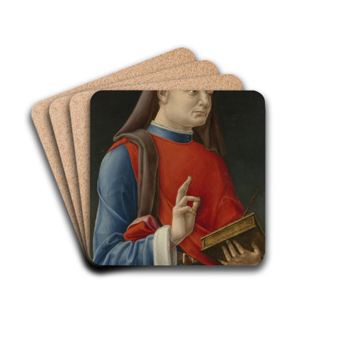 Saint Cosmas (or Damian) by Bartolomeo Vivarini Drink Coasters - set of 4