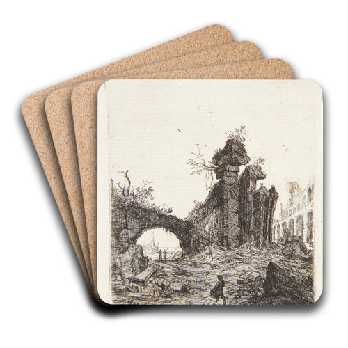 Colosseums ruiner by Bartholomeus Breenbergh Art Drink Coaster set