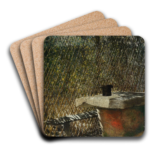 Study for the painting In the summer house (with a top hat) by Aleksander Gierymski Art Drink Coaster set