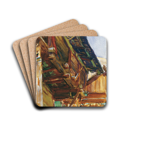 Chalet by John Singer Sargent Drink Coasters - set of 4