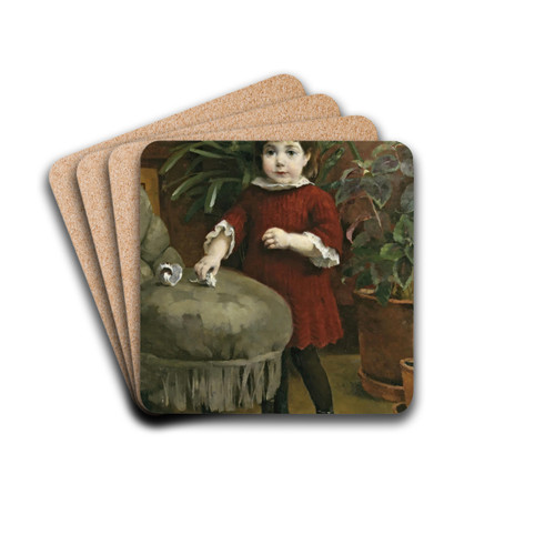 Little Gudrun by Helene Schjerfbeck Drink Coasters - set of 4 Little Gudrun by Helene Schjerfbeck Drink Coasters - set of 4