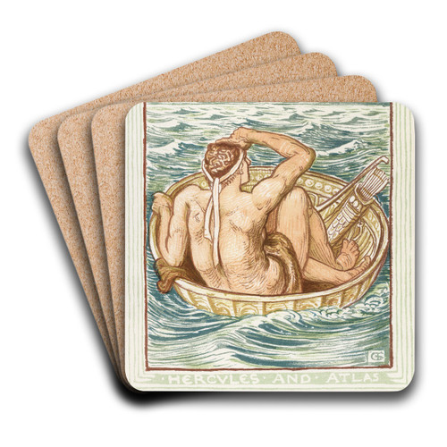 Hercules and Atlas by Walter Crane Art Drink Coaster set
