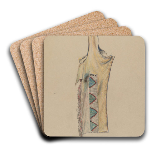 Buckskin Legging with Beadwork by Melita Hofmann Art Drink Coaster set