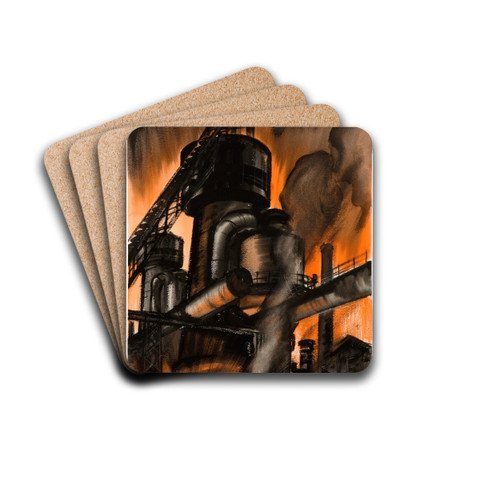 Fuel is the key to the weapons we need. Save fuel for the factories by Whitear Drink Coasters - set of 4