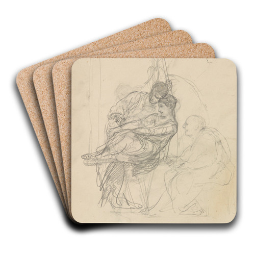 szkic do obrazu 'Noc w Pompejach. wietlik' by Henryk Siemiradzki Art Drink Coaster set