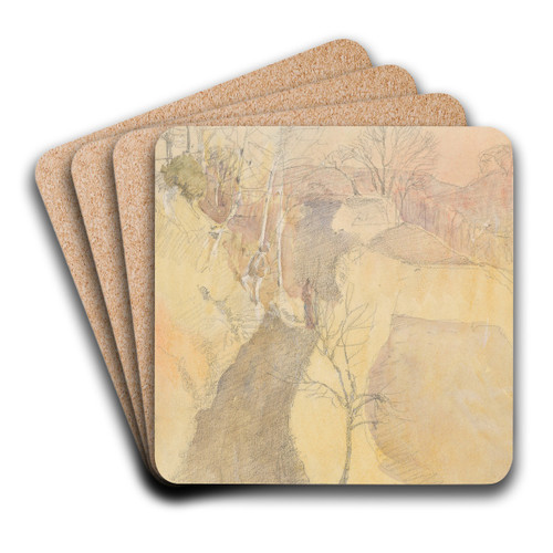 Landscape study by Ladislav Mednynszky Art Drink Coaster set