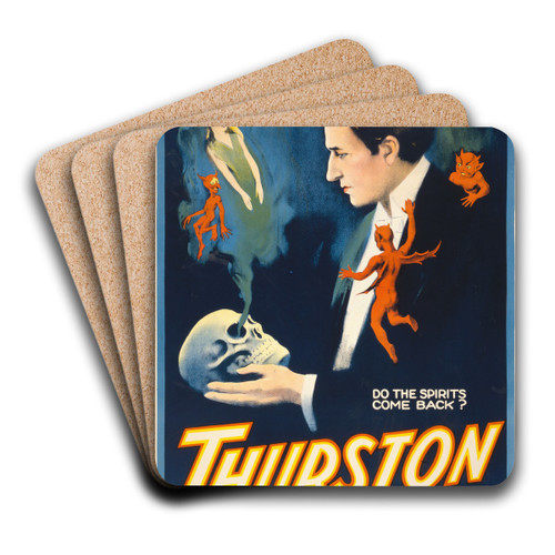 Thurston the great magician the wonder show of the universe. by Otis Lithograph Co Art Drink Coaster set