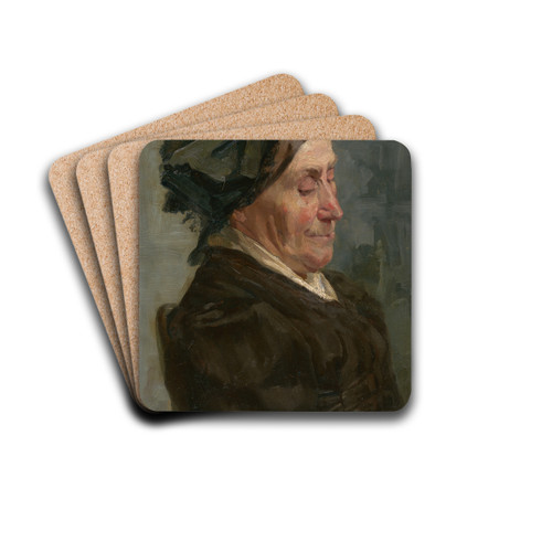 Study of a Seated Woman by udovt Pitthordt Drink Coasters - set of 4
