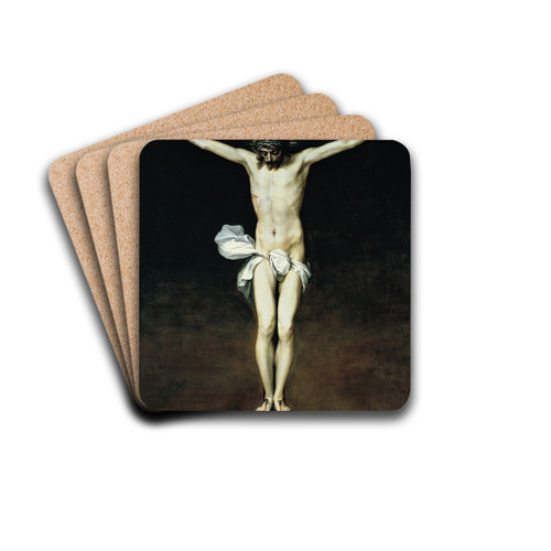 Cristo crucificado by Alonso Cano Drink Coasters - set of 4