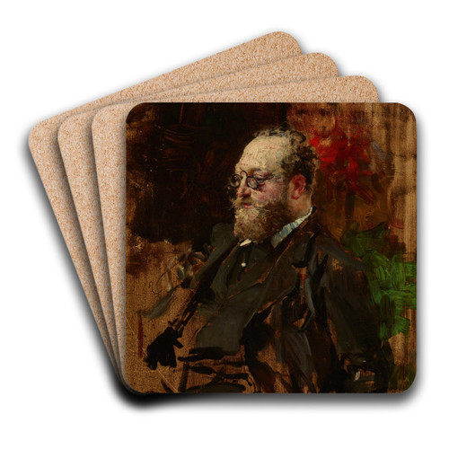 Portrait of Ferdynand Bryndza by Giovanni Boldini Art Drink Coaster set