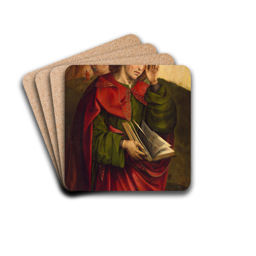 Saint John The Evangelist Weeping by Colijn de Coter Drink Coasters - set of 4