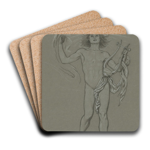 Study forApollo by Elihu Vedder Art Drink Coaster set