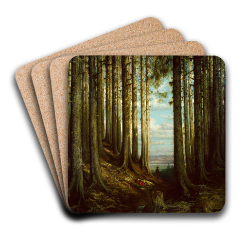 Alpine Scene by Gustave Dor Art Drink Coaster set