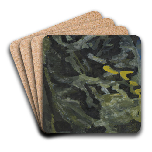 Landskab med trer by Christian Kongstad Petersen Art Drink Coaster set