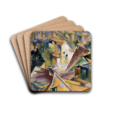 Hillside by Preston Dickinson Drink Coasters - set of 4 Hillside by Preston Dickinson Drink Coasters - set of 4