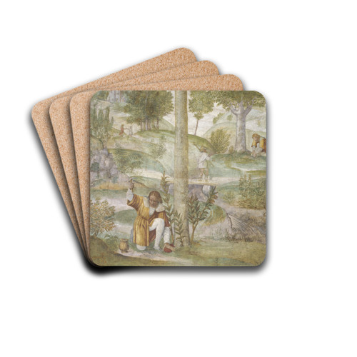 Cephalus Hiding the Jewels by Bernardino Luini Drink Coasters - set of 4 Cephalus Hiding the Jewels by Bernardino Luini Drink Coasters - set of 4