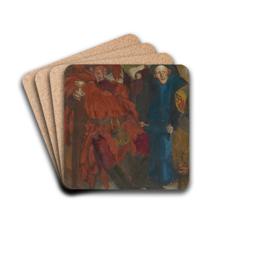 Compositional Study, possibly for The Merry Wives ofWindsor by Edwin Austin Abbey Drink Coasters - set of 4