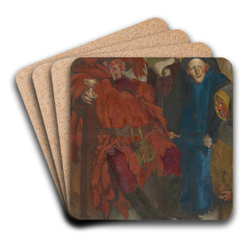 Compositional Study, possibly for The Merry Wives ofWindsor by Edwin Austin Abbey Art Drink Coaster set