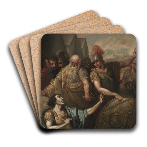Death of Epaminondas by Franciszek Smuglewicz Art Drink Coaster set
