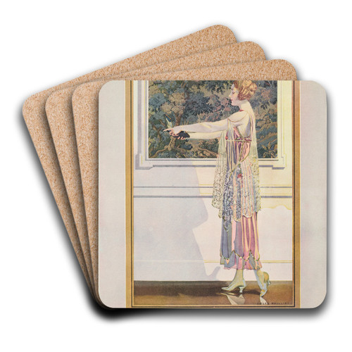 The Vogue of Community Plate by Coles Phillips Art Drink Coaster set