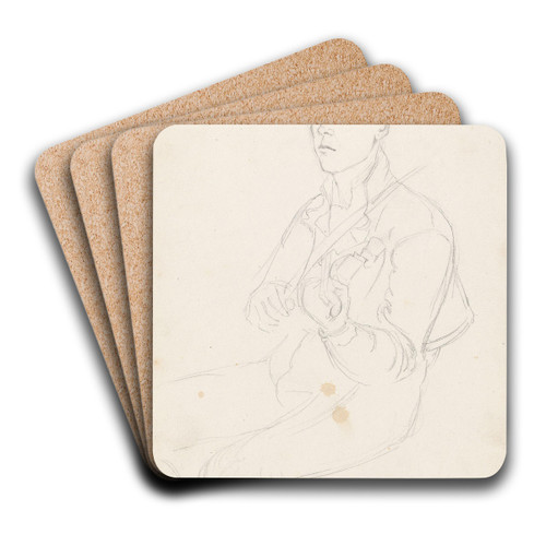 Felespiller by Adolph Tidemand Art Drink Coaster set