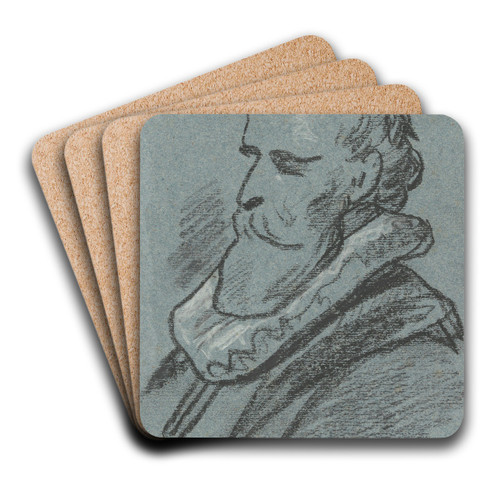 Portrait of a Man by Nicaise De Keyser Art Drink Coaster set Portrait of a Man by Nicaise De Keyser Art Drink Coaster set