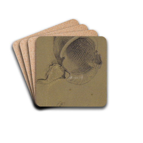 Studie eines Helmes by Johann Peter Krafft Drink Coasters - set of 4