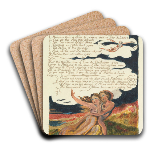 The song of Los. Lambeth Pl.4 by William Blake Art Drink Coaster set