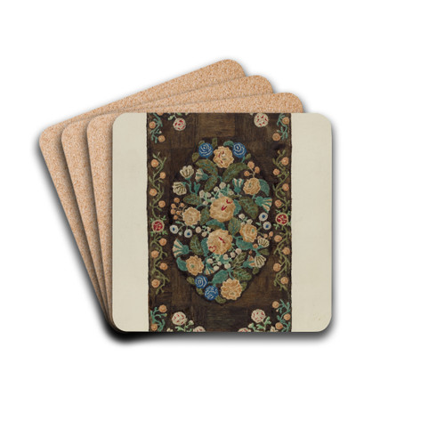 Sewed Caterpillar Rug by Marian Curtis Foster Drink Coasters - set of 4