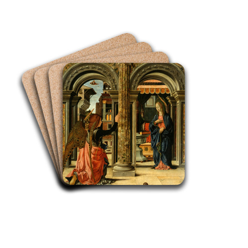 The Annunciation by Francesco del Cossa Drink Coasters - set of 4