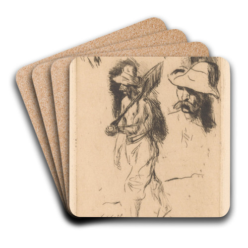 Voorstellingen met menselijke figuren by Marius Bauer Art Drink Coaster set